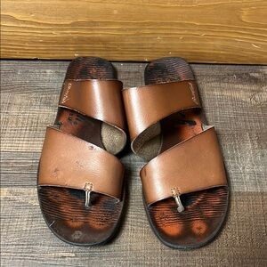 Blowfish Malibu Women Brown Sandals Classic Two-Strap 9 Summer Beach cottagecore